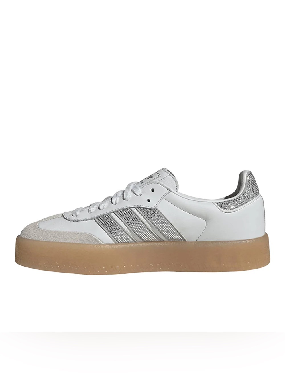 BNIB!!! Adidas Women’s Samba White and Rhinestone Leather Sneaker - Size 6